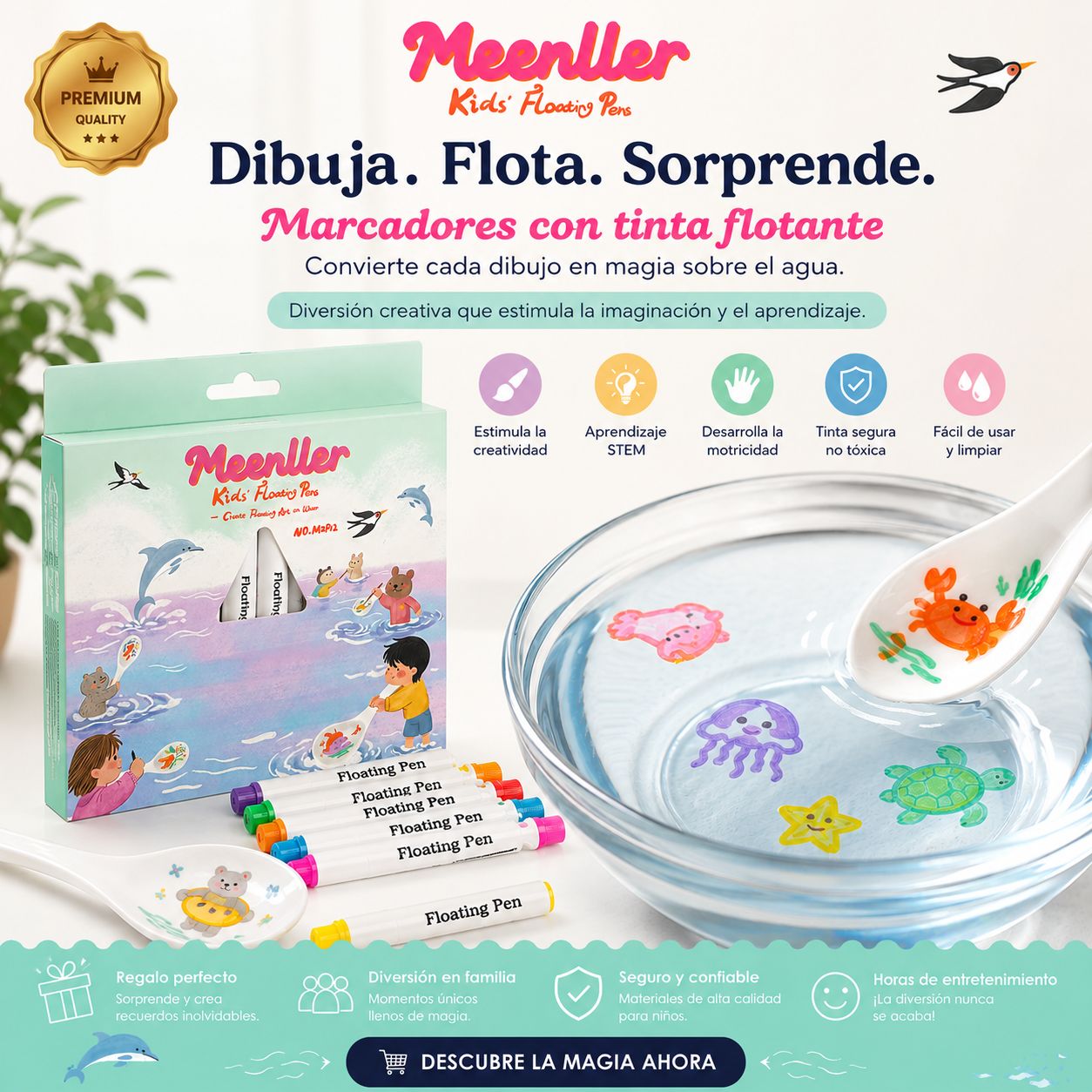 Marcadores Magicos de tinta Flotante