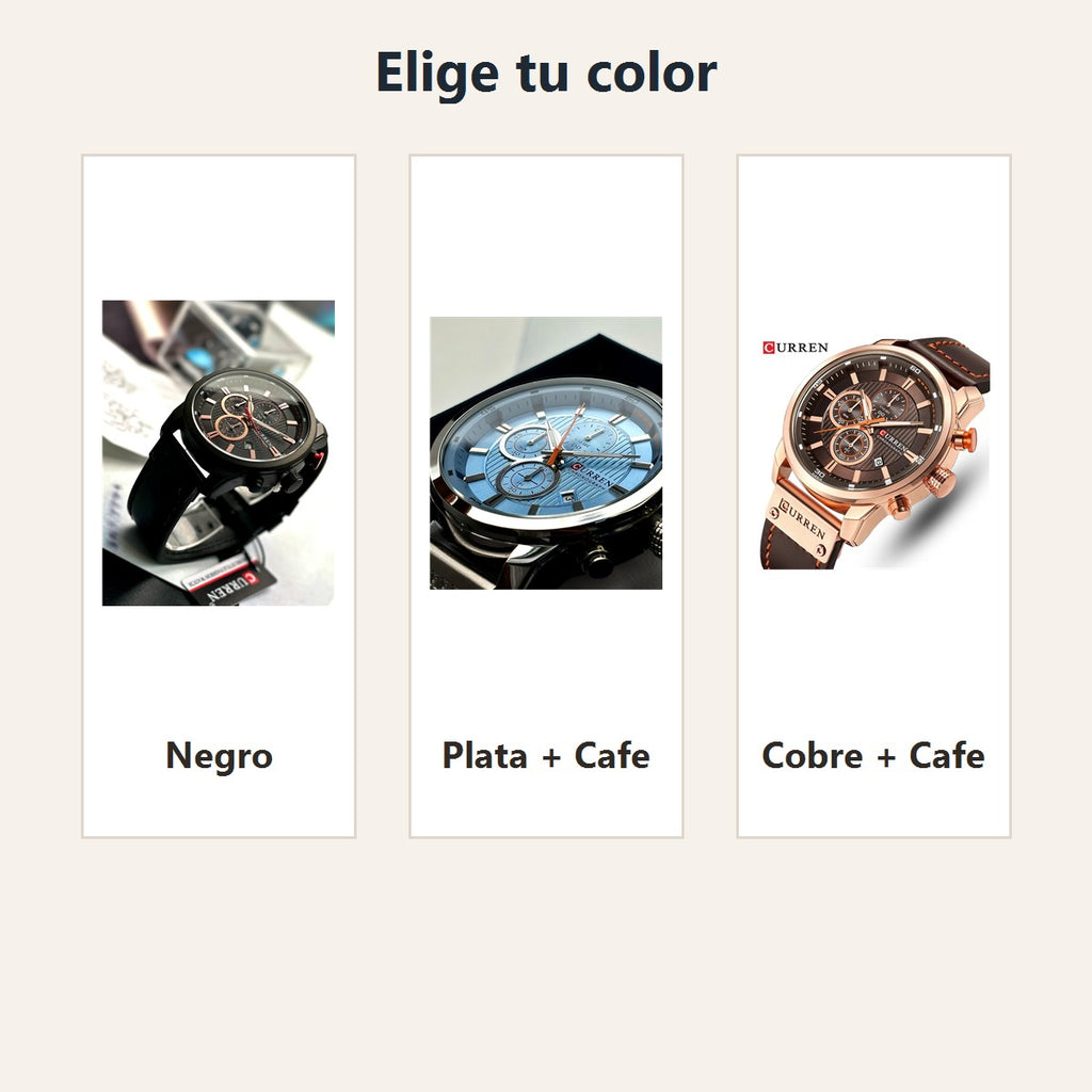 Reloj Curren 8291 Pulso Cuero