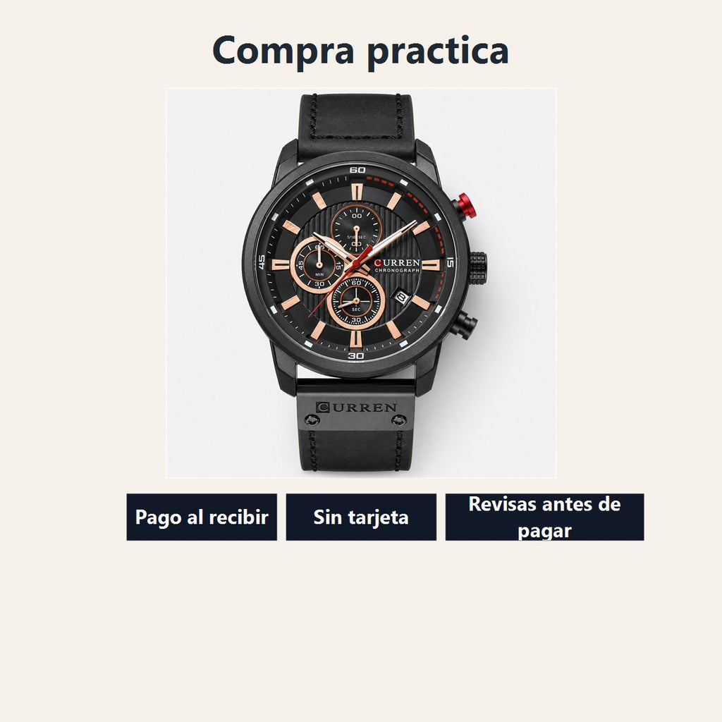 Reloj Curren 8291 Pulso Cuero