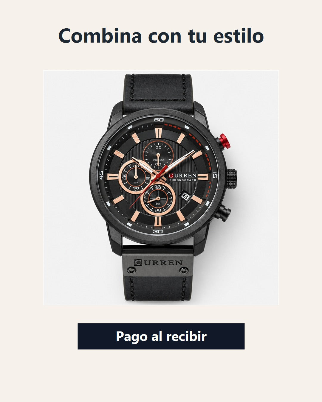 Reloj Curren 8291 Pulso Cuero